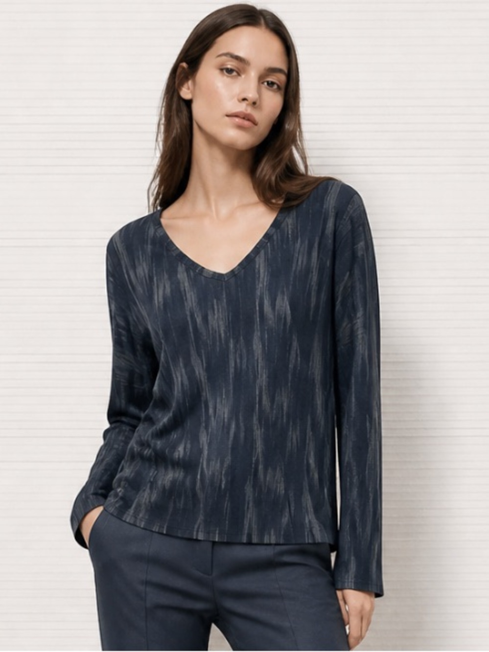 CLOTH & STONE Top Dolman Bella Dahl Blue Tie Dye
